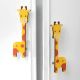Handcrafted Acacia Wood Giraffe Cupboard Handles Set